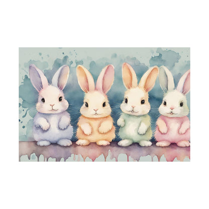 Nursery Bunnies 1 Matte Horizontal Posters