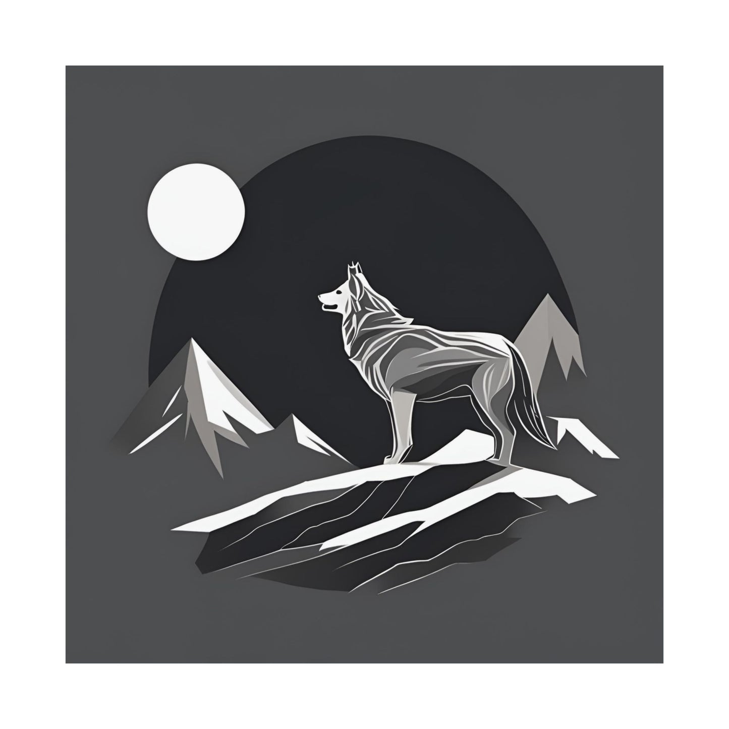 Lone Collection Wolf 11 Matte Square Posters
