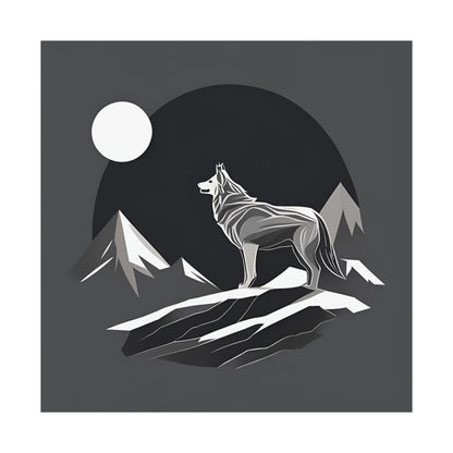 Lone Collection Wolf 11 Matte Square Posters