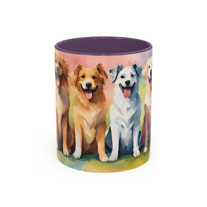Multicoloured Doggies 8 Accent Mug 11oz
