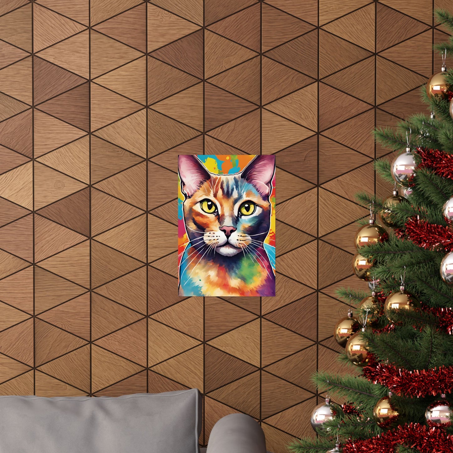 Multicolored Pussycat 4 Matte Vertical Poster