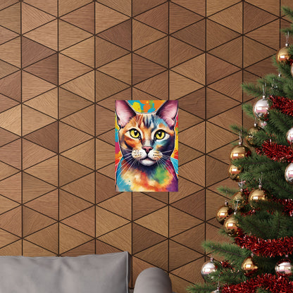 Multicolored Pussycat 4 Matte Vertical Poster
