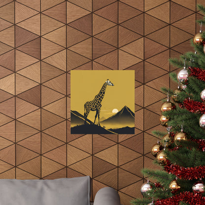 Lone Collection Giraffe 10 Matte Square Posters