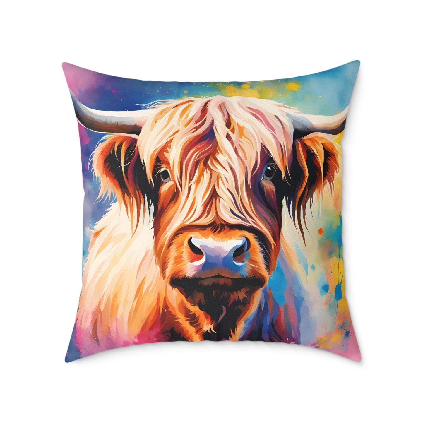 Highland Cow 03 Poly Pillow - Natures Beauty Design