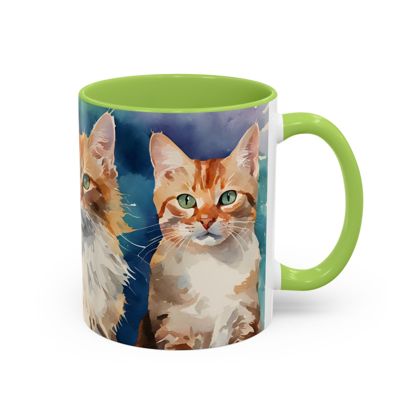 Multicoloured Kitties 8 Accent Mug 11oz