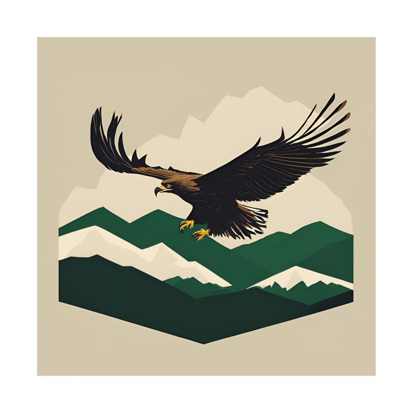 Lone Collection Eagle 7 Matte Square Posters