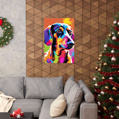 Multicolored Dachshund 3 Matte Vertical Poster