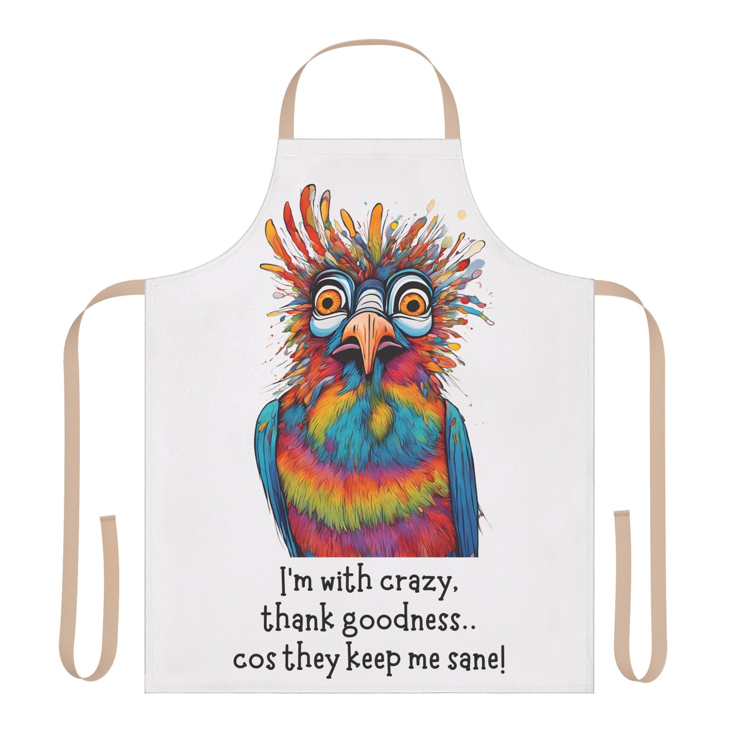 I’m with crazy……Adult Apron (AOP)