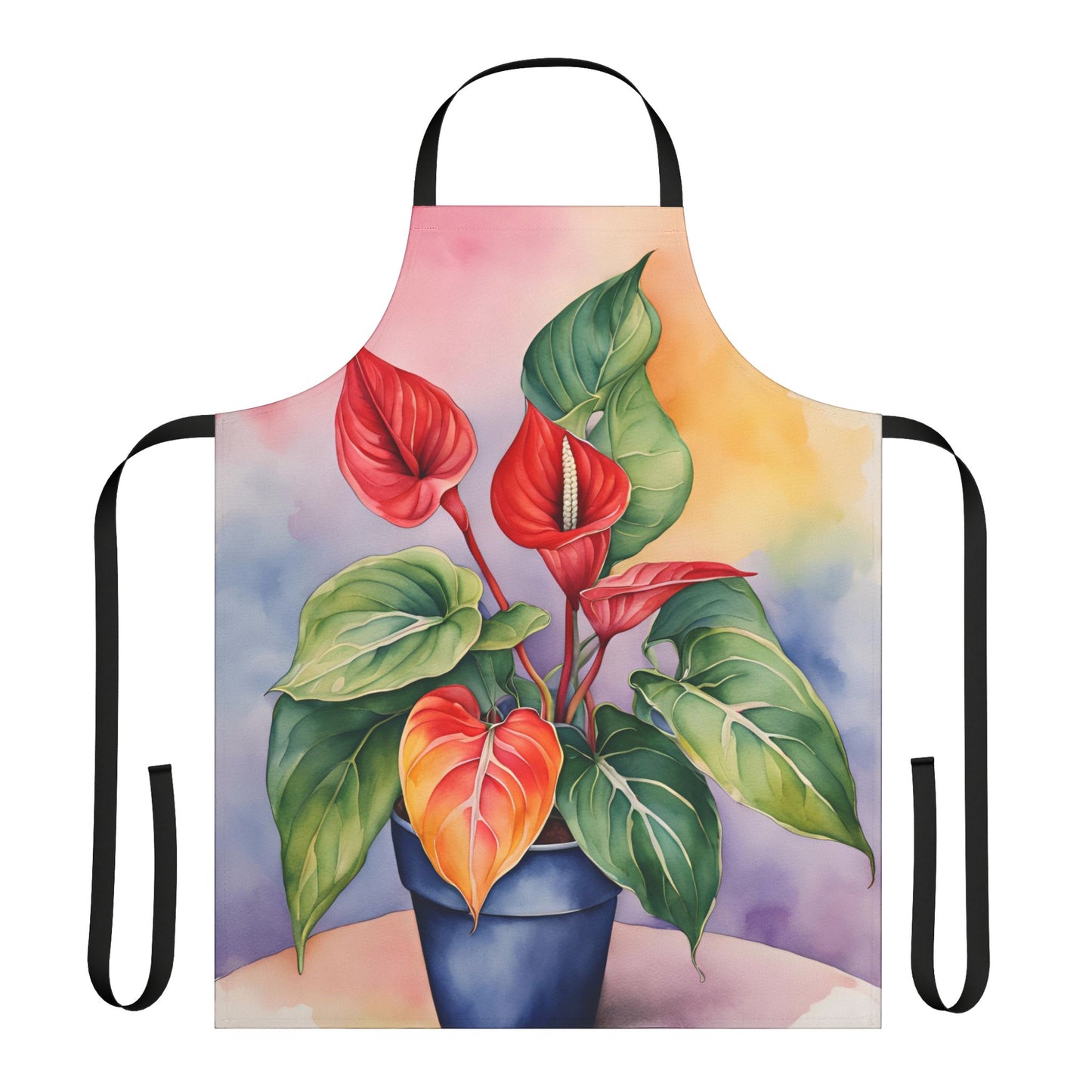 Multicolored Pot Plant 1 Adult Apron (AOP)