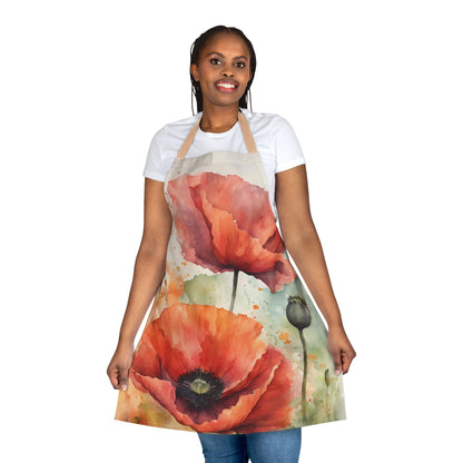 Poppies 01 Apron 5-Color Straps