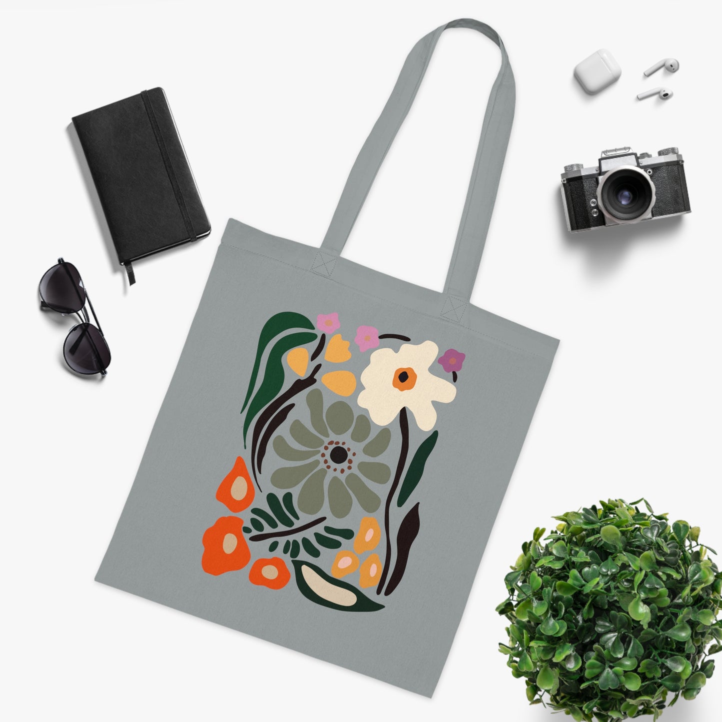 Abstract flowers 13 Cotton Tote
