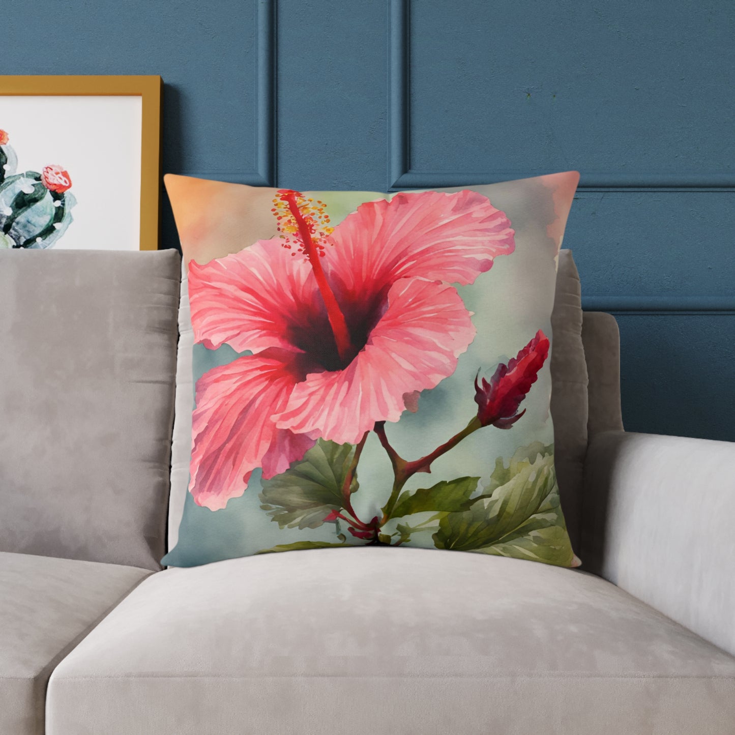 Hibiscus 04 Poly Pillow - Natures Beauty Design