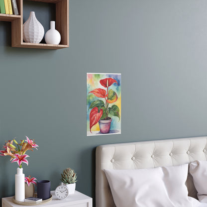 Multicolored Pot Plant 9 Indoor and Outdoor Silk Poster