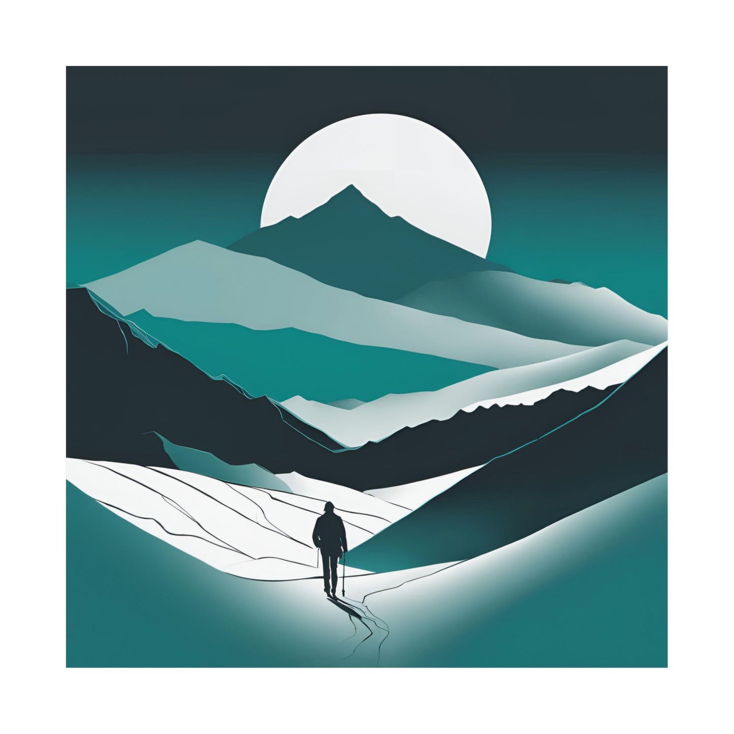 Lone Collection Walker 2 Matte Square Posters
