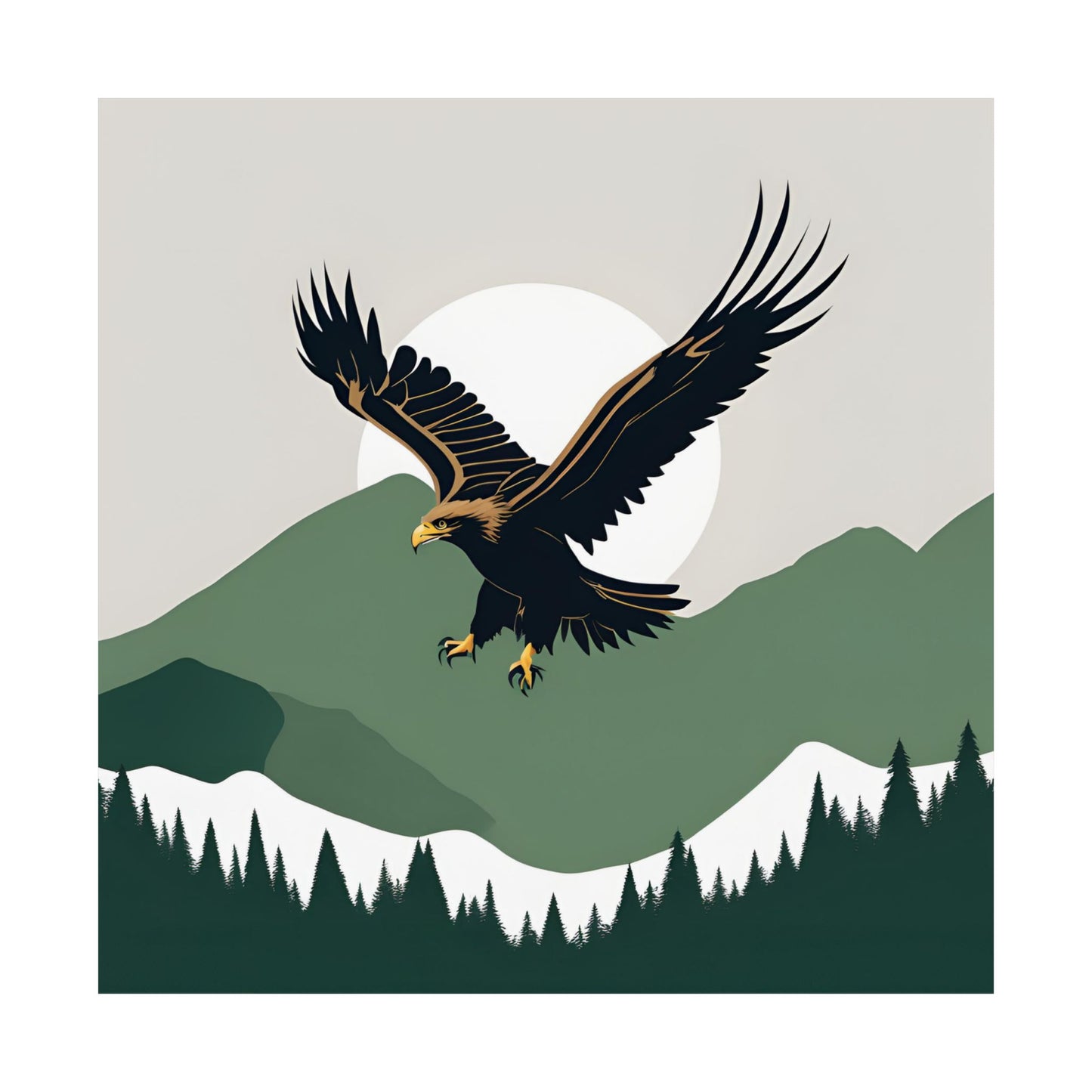 Lone Collection Eagle 20 Matte Square Posters