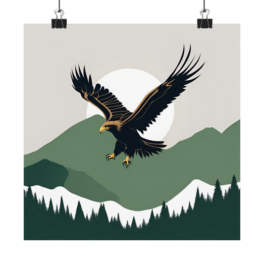 Lone Collection Eagle 20 Matte Square Posters