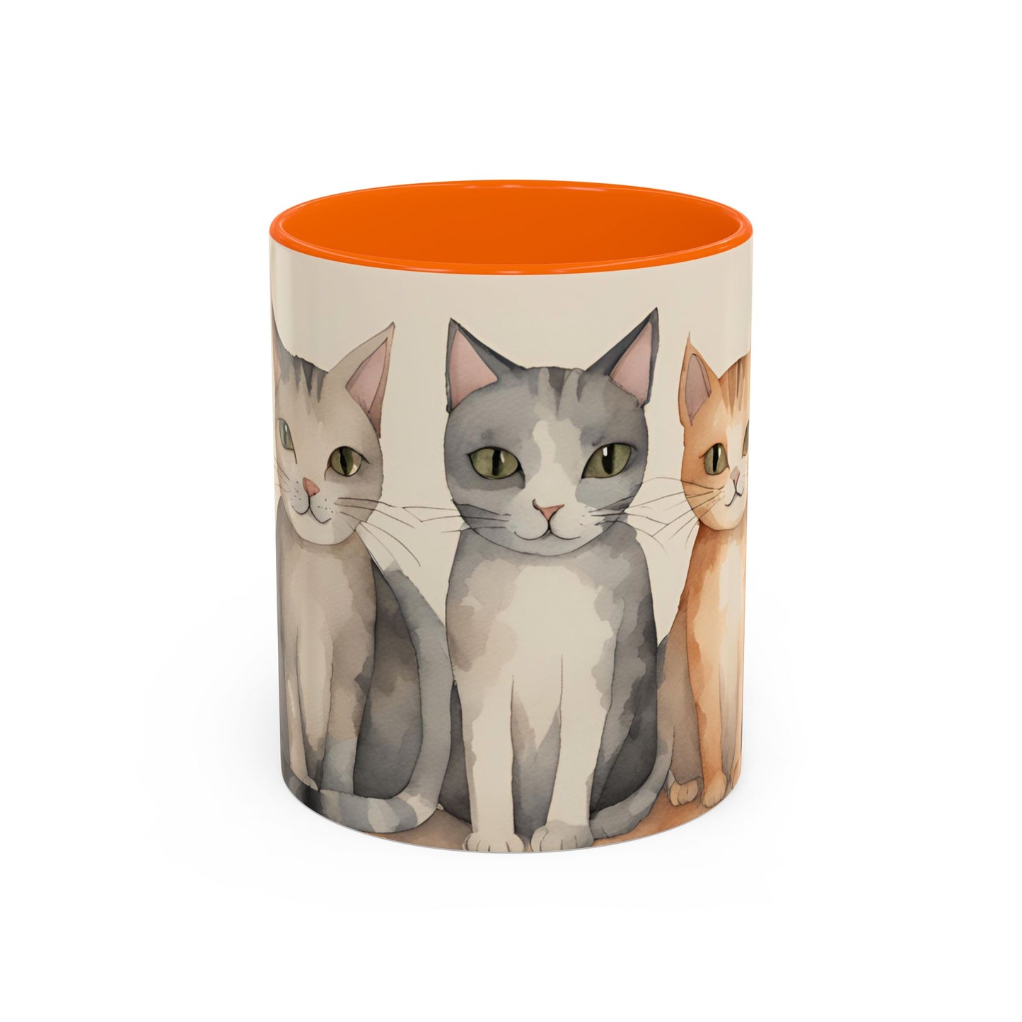 Kitties in a Row 3 Accent Mug 11oz