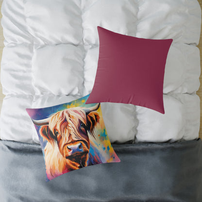 Highland Cow 03 Poly Pillow - Natures Beauty Design