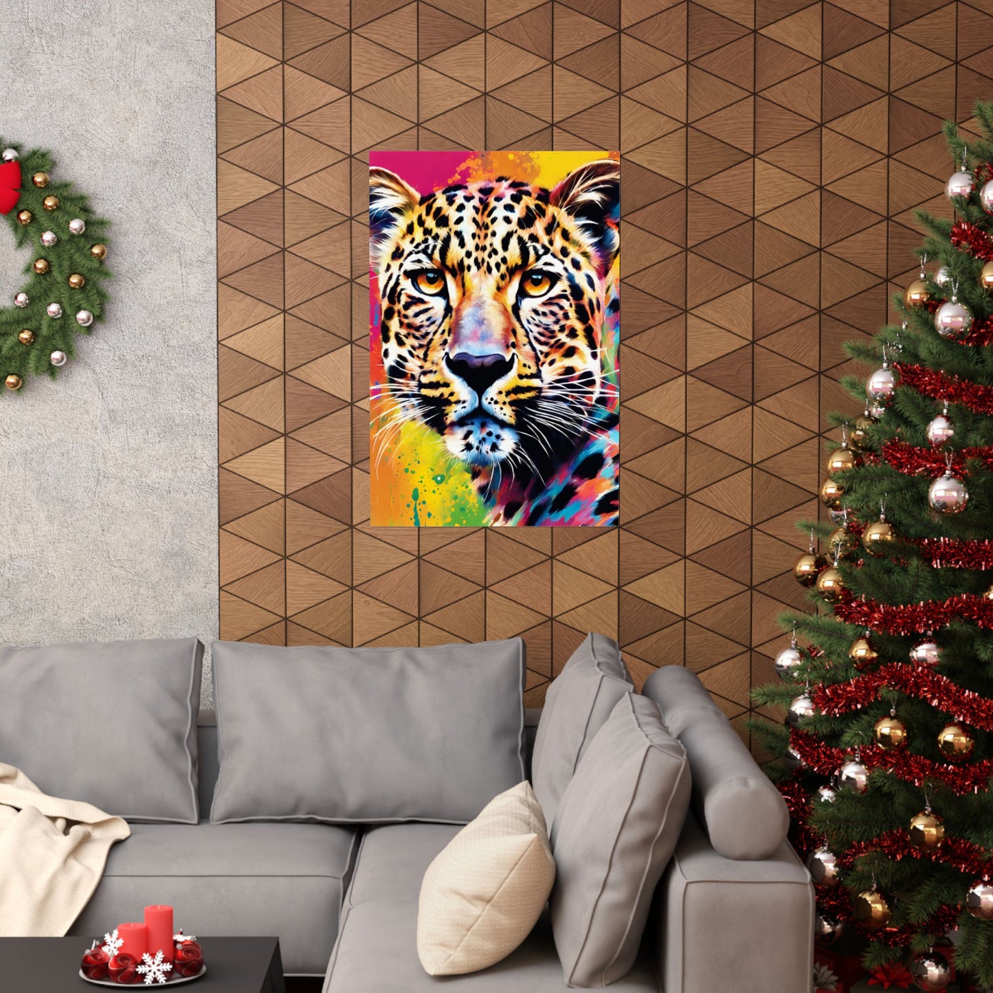 Multicolored Cheetah 2 Matte Vertical Poster