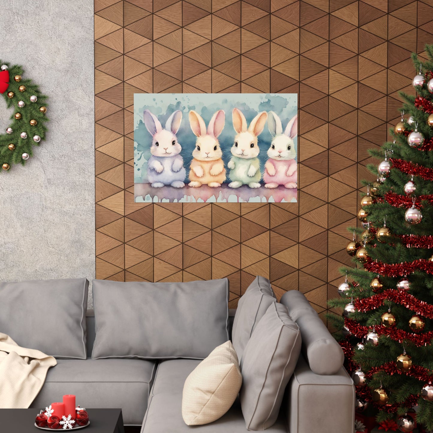 Nursery Bunnies 1 Matte Horizontal Posters