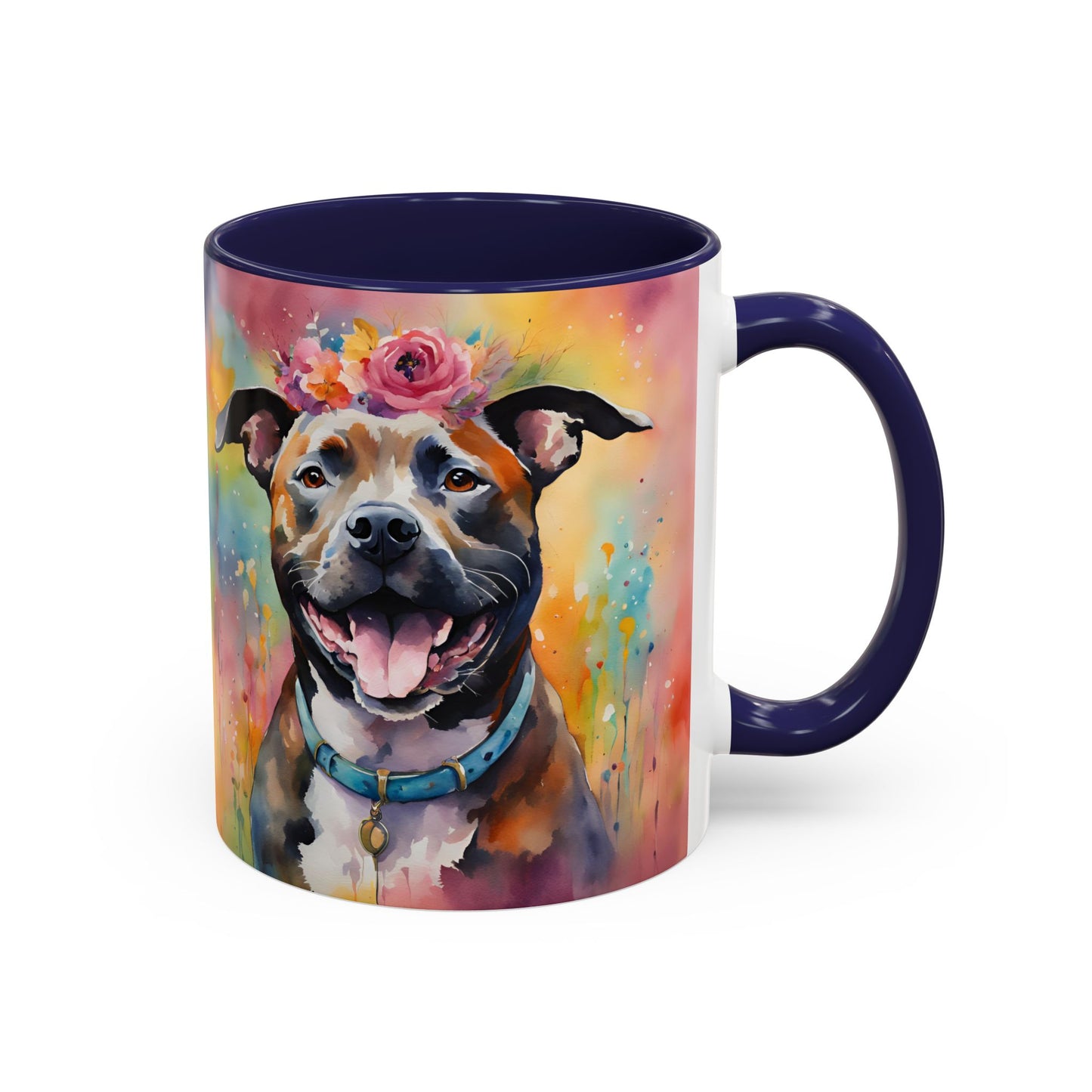 Staffordshire Bull Terrier 04 Accent Coffee Mug - Dog Lover Gift