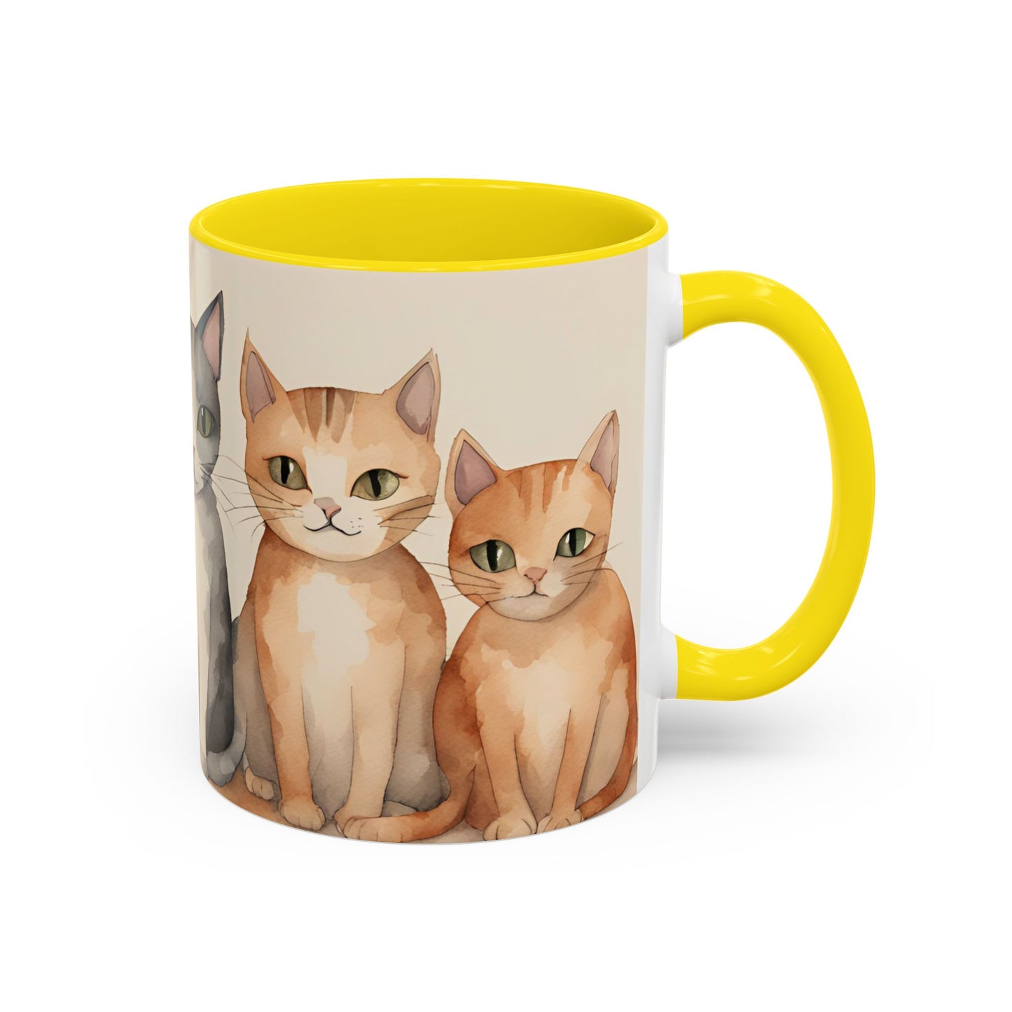 Kitties in a Row 3 Accent Mug 11oz