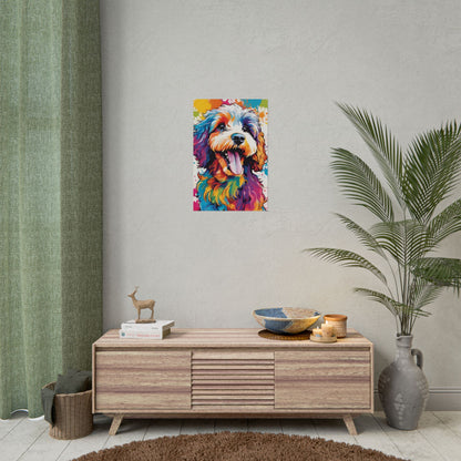 Multicolored Cockapoo 2 Matte Vertical Poster