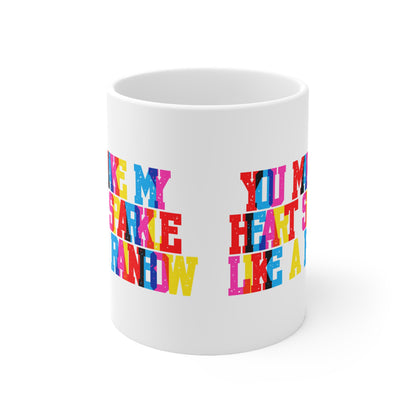 You Make My Heart Sparkle Like A Rainbow Valentines Mug Ceramic 11oz