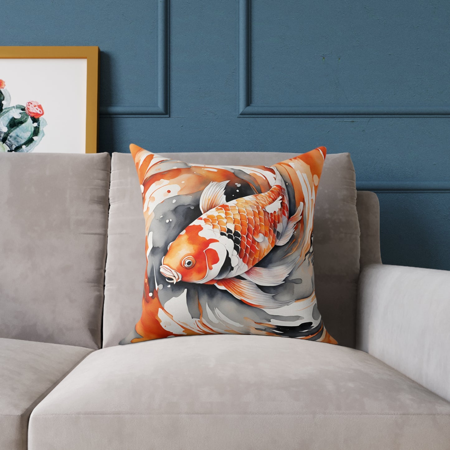 Koi Carp 02 Poly Pillow - Natures Beauty Design
