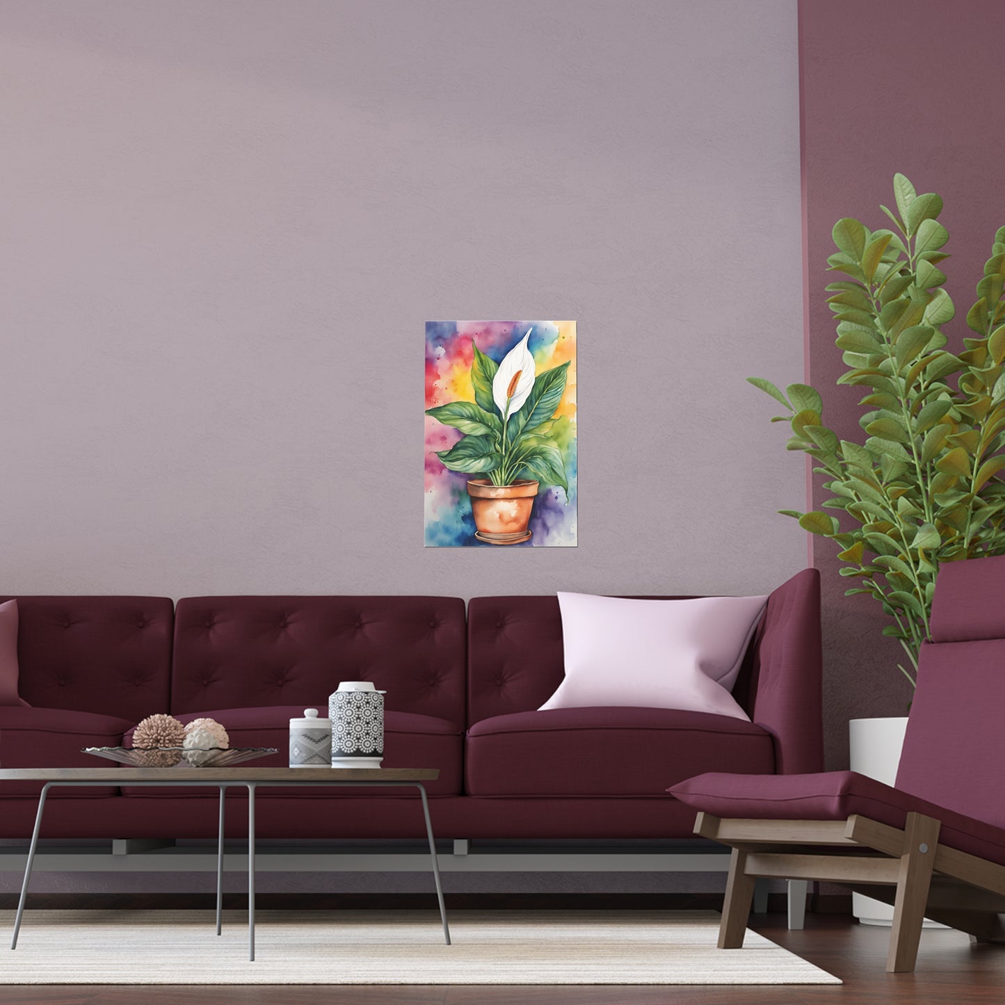 Multicolored Pot Plant 16 Indoor and Outdoor Silk Poster
