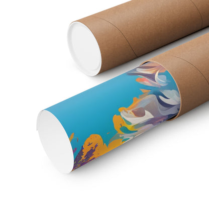 Multicolored Cockerpoo 4 Matte Vertical Poster