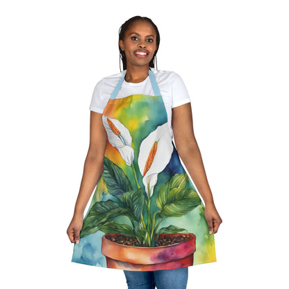 Multicolored Pot Plant 5 Adult Apron (AOP)