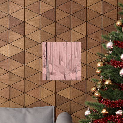 Lonely Forest Pink 20 Matte Square Posters
