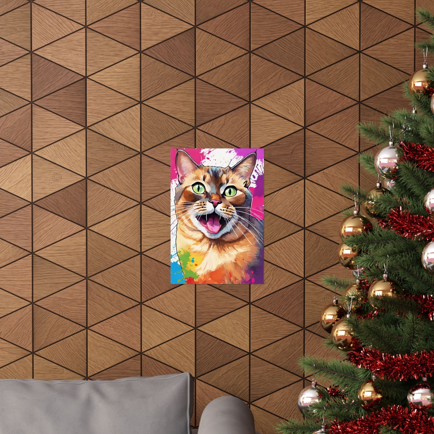 Multicolored Pussycat 2 Matte Vertical Poster