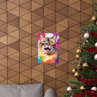 Multicolored Pussycat 2 Matte Vertical Poster