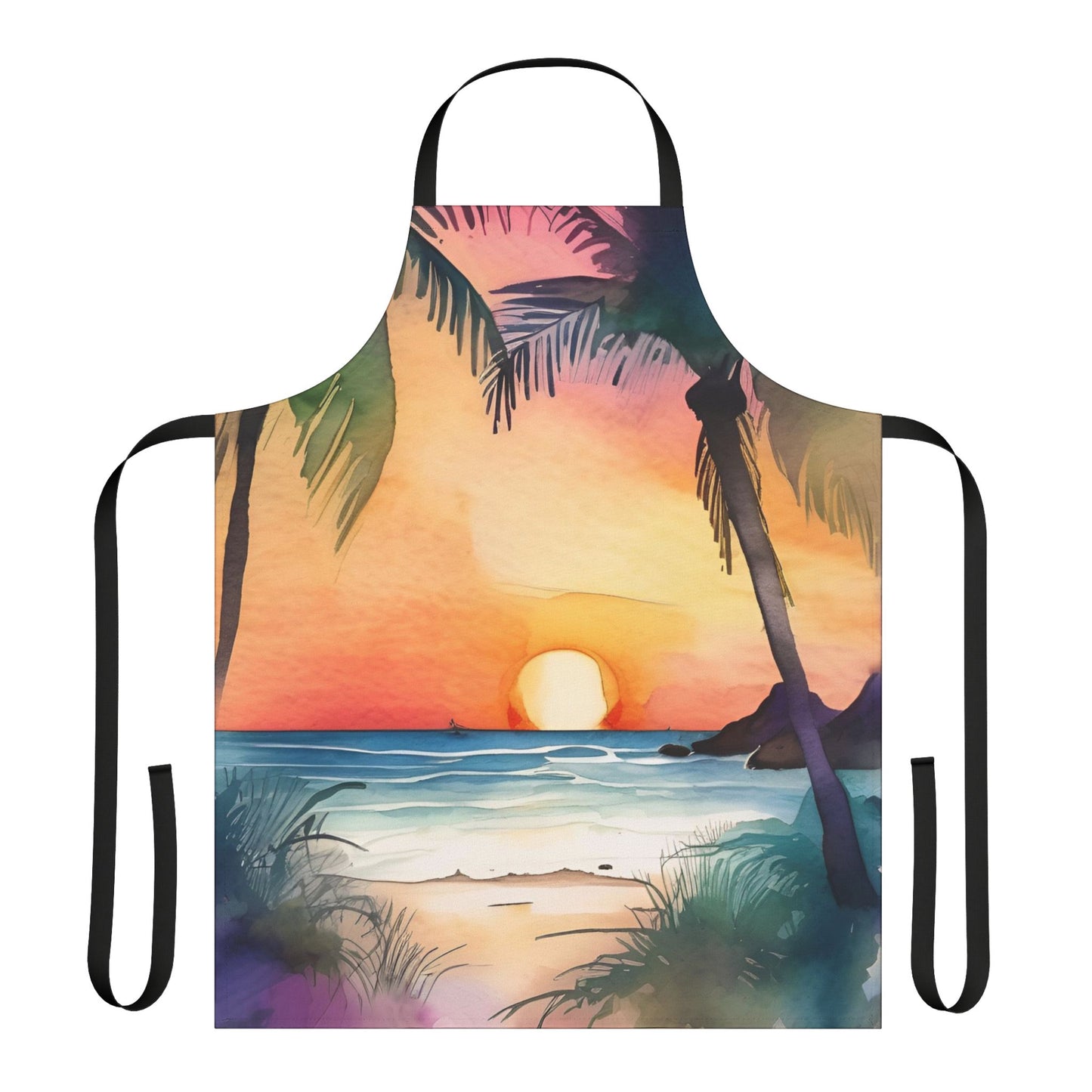 Tropical Sunset 02 Apron 5-Color Straps