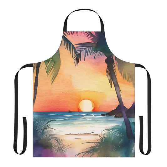 Tropical Sunset 02 Apron 5-Color Straps
