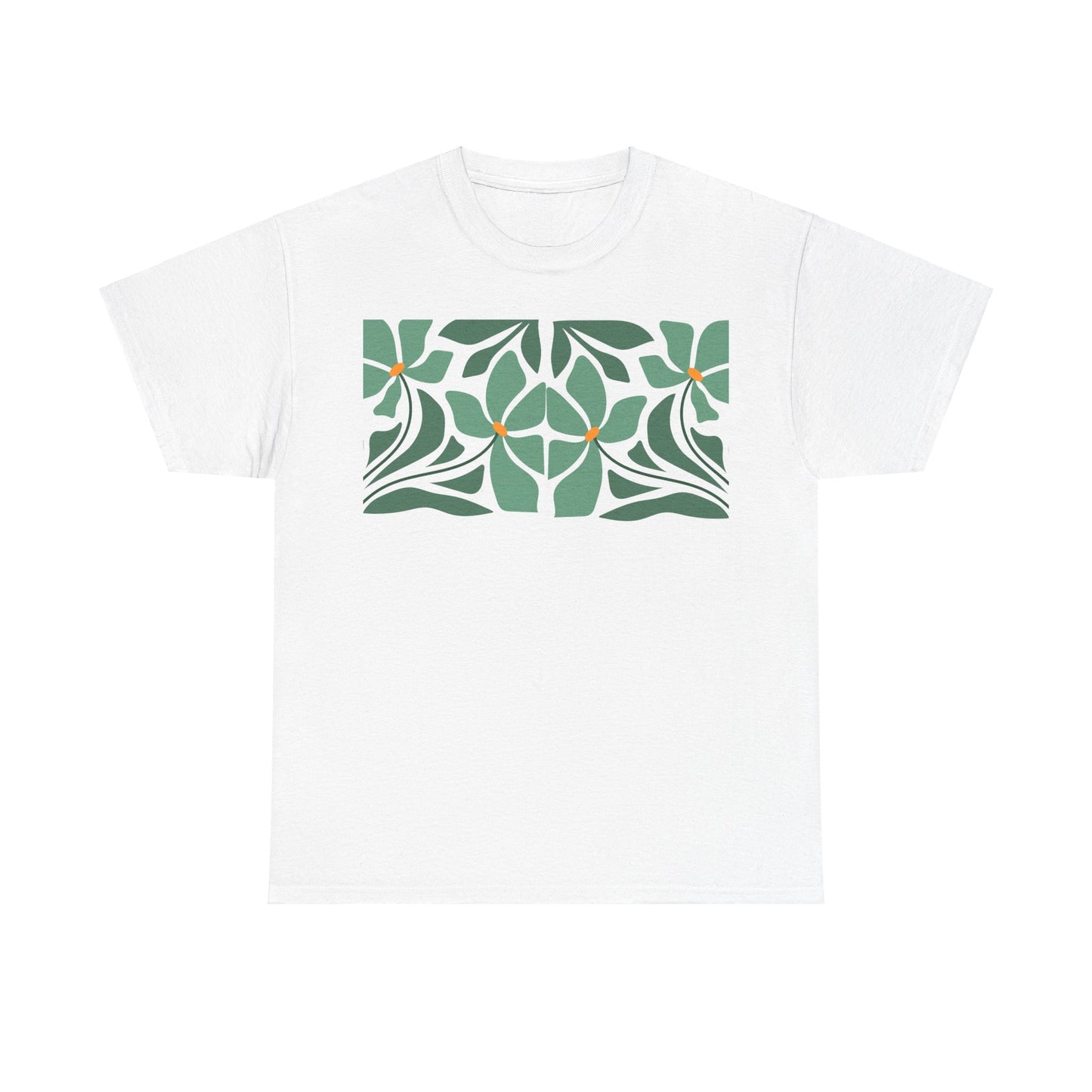 More Abstract Flowers 43 Unisex Heavy Cotton Tee