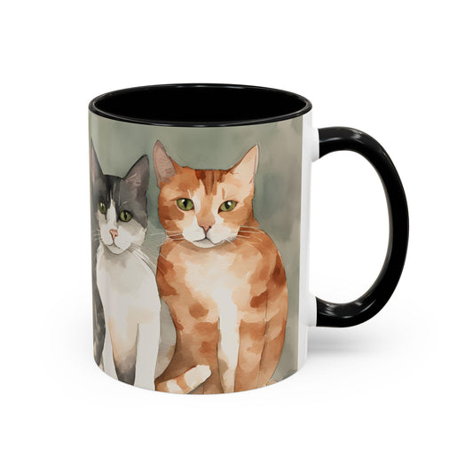 Kitties in a Row 1 Accent Mug 11oz