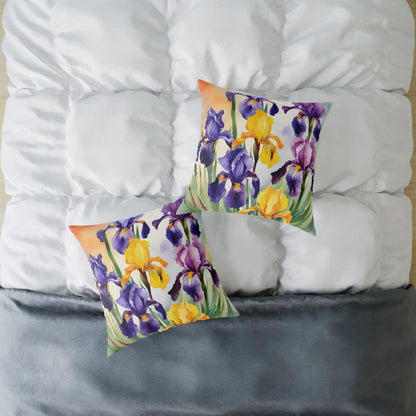 Irises 04 Poly Pillow - Natures Beauty Design