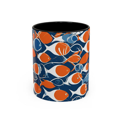 Orange Fish 08 Accent Coffee Mug (11oz)