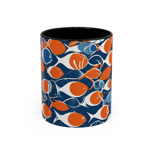 Orange Fish 08 Accent Coffee Mug (11oz)