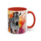 Multicoloured Zebra 1 Accent Mug 11oz