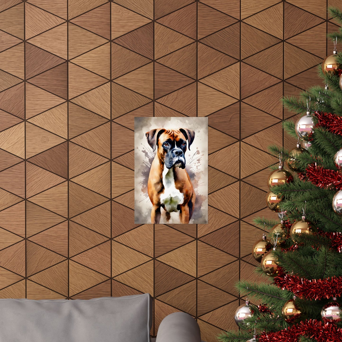 Dogs Boxer 02 Matte Vertical Poster