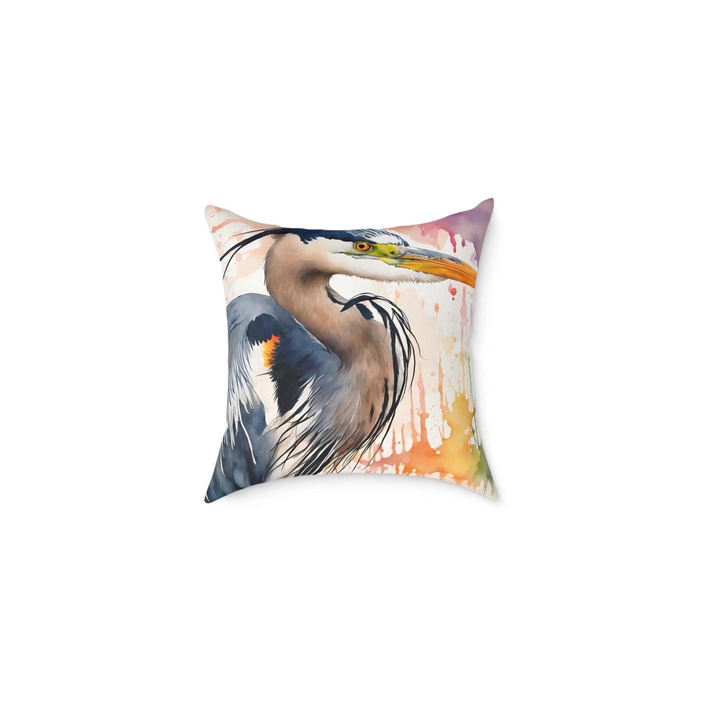 Heron 02 Poly Pillow - Natures Beauty Design