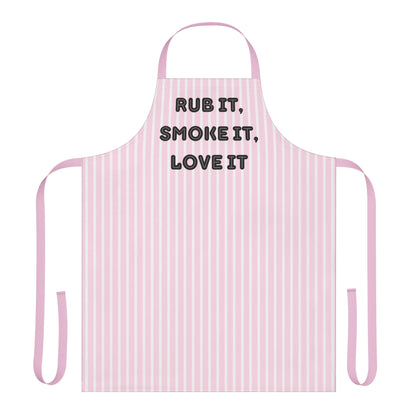 Rub It, Smoke It, Love It Apron, Cooking Pun