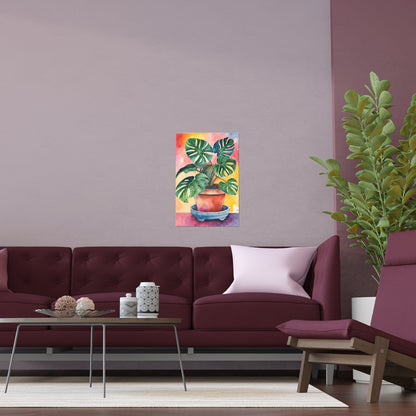 Multicolored Pot Plant 12 Indoor and Outdoor Silk Poster