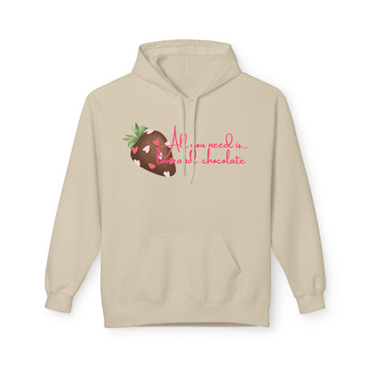 All You Need Is Love And Chocolate Unisex Valentines Hoodie