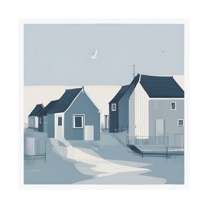 By The Sea Blue 2 Matte Square Posters