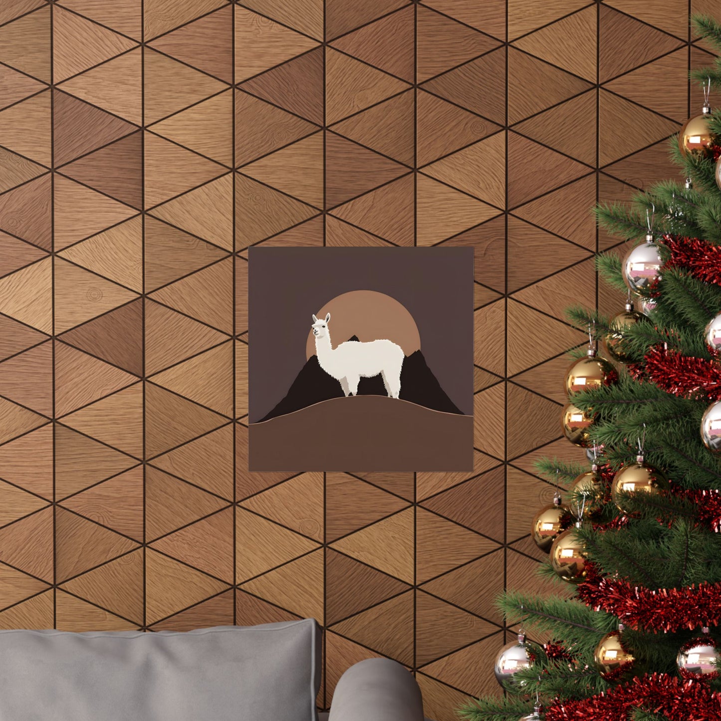 Lone Collection Llama 7 Matte Square Posters